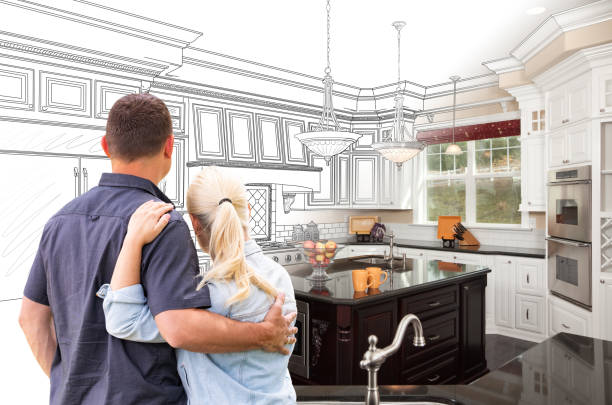 Custom kitchen cabinets installed in a Pineville home